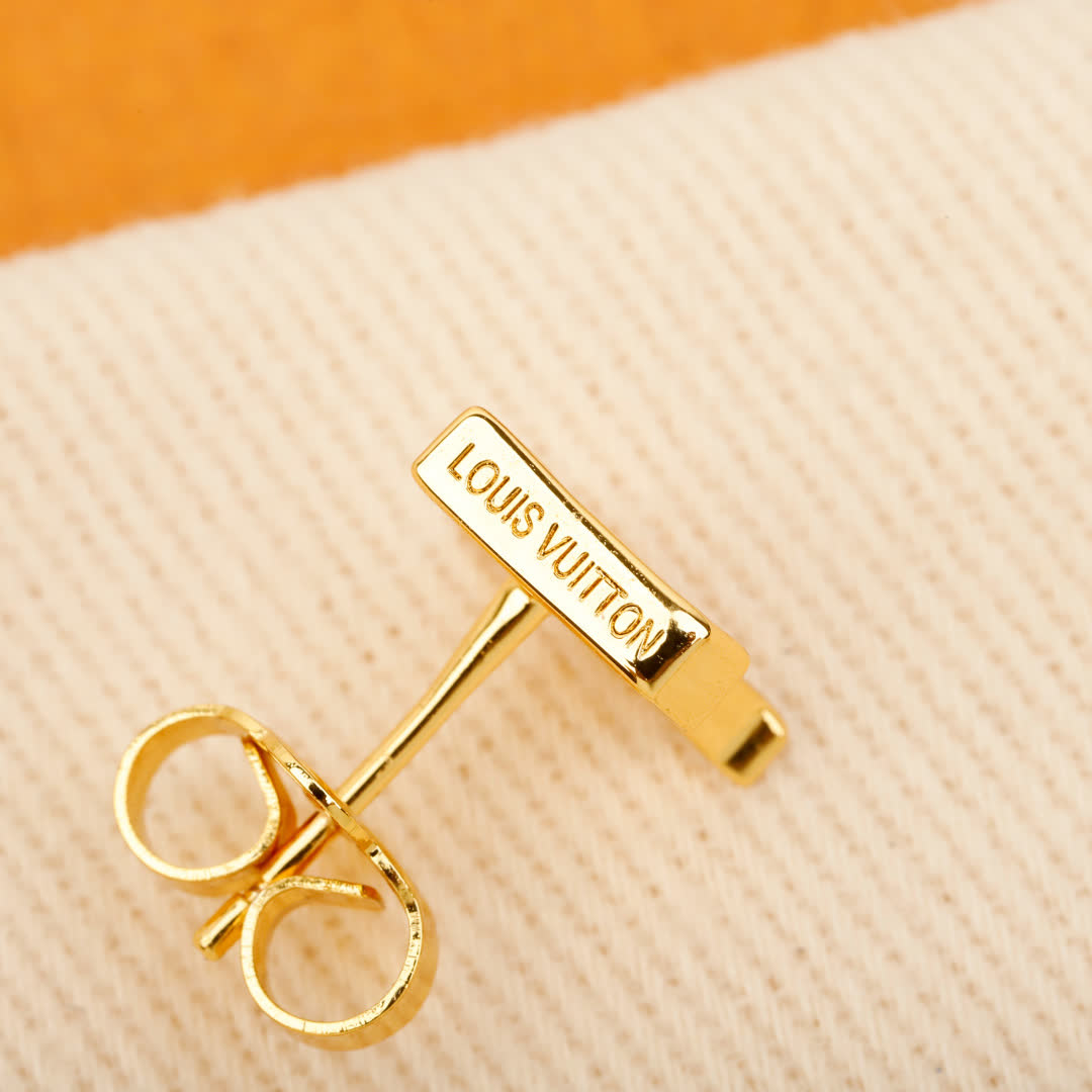 Louis Vuitton Gold Tone Earrings